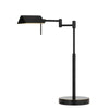 Benzara Metal Desk Lamp with Adjustable Arm and Dimmer Switch, Black