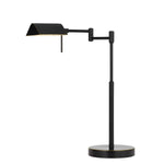 Benzara Metal Desk Lamp with Adjustable Arm and Dimmer Switch, Black
