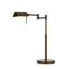 Benzara Metal Desk Lamp with Adjustable Arm and Dimmer Switch, Rustic Bronze