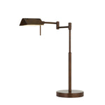 Benzara Metal Desk Lamp with Adjustable Arm and Dimmer Switch, Rustic Bronze