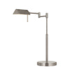 Benzara Metal Desk Lamp with Adjustable Arm and Dimmer Switch, Silver