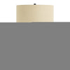 Benzara Metal Body Table Lamp with Led Gooseneck Reading Light, Black and Beige