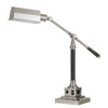 Benzara 60 Watt Metal Desk Lamp with Adjustable Arm and Head, Silver