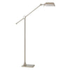 Benzara Integrated Led Floor Lamp with Metal Body and Adjustable Height, Silver