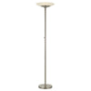 Benzara 36 Watt Integrated Torchiere Floor Lamp with Inverted Glass Shade, Chrome
