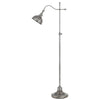 Benzara 60 Watt Metal  Lamp with Adjustable Pole and Bowl Shade, Silver
