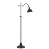 Benzara 60 Watt Metal  Lamp with Adjustable Pole and Bowl Shade, Black