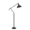 Benzara 100 Watt Metal Body Floor Lamp with Adjustable Height and Head, Black