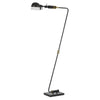 Benzara 60 Watt Z Shape Metal Body Floor Lamp with Adjustable Head, Black