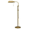 Benzara Metal Rectangular Floor Lamp with Adjustable Pole, Gold