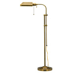 Benzara Metal Rectangular Floor Lamp with Adjustable Pole, Gold