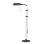 Benzara Metal Rectangular Floor Lamp with Adjustable Pole, Black