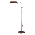 Benzara Metal Rectangular Floor Lamp with Adjustable Pole, Bronze