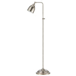 Benzara Metal Round 62`` Floor Lamp with Adjustable Pole, Silver