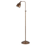 Benzara Metal Round 62`` Floor Lamp with Adjustable Pole, Bronze