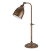 Benzara Metal Round 25`` Table Lamp with Adjustable Pole, Bronze