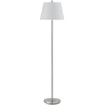 Benzara Metal Round 3 Way Floor Lamp with Spider Type Shade, Silver