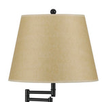 Benzara Metal Round 3 Way 27`` Table Lamp with Spider Type Shade, Bronze and Brown