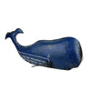 Benzara Rustic Style Metal Whale Design Accent decor, Dark Blue