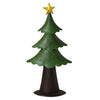 Benzara Metal Christmas Tree Accentdecor with Star, Medium, Green and Brown