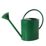 Benzara Metal Watering Can with Curved Handle and Attached Rose, Large, Green