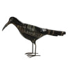 Benzara Metal Sitting Crow Accent Figurine with Long Beak, Black and Brown