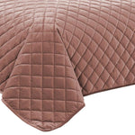 Benzara 3 Piece Twin Size Coverlet Set with Stitched Diamond Pattern, Pink