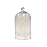 Benzara Glass Frame Dome with Finial Top, Medium, Clear