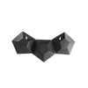 Benzara Hexagonal Shape Conjoined Metal Frame Triple Wall Vase, Black