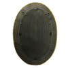 Benzara Farmhouse Style Oval Rope Encased Wall Mirror, Natural Brown