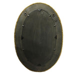Benzara Farmhouse Style Oval Rope Encased Wall Mirror, Natural Brown