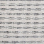 Benzara 2.5 X 8 Feet Rectangular Fabric Runner with Sawtooth Stripes,White and Gray