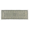 Benzara 2.5 X 8 Feet Rectangular Fabric Runner with Block Prints, Gray