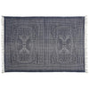 Benzara 4 X 6 Feet Fabric Rug with Fringe and Batik Prints, Blue