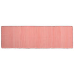 Benzara 2.5 X 8 Feet Rectangular Cotton Runner with Ribbed Details, Pink