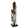 Benzara 23 Inch Polyresin Human Rock Climbing Accent Decor, Gray and Bronze