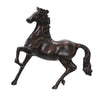 Benzara 16 Inch Aluminum Galloping Horse Sculpture, Dark Brown