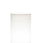 Benzara Metal Table Lamp with Cylindrical Shade and Crystal Accent,Clear and White