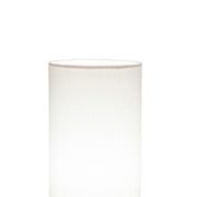 Benzara Metal Table Lamp with Cylindrical Shade and Crystal Accent,Clear and White