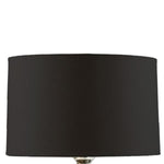 Benzara Pot Bellied Shape Glass Table Lamp with Metal Tier Base, Clear and Black