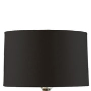 Benzara Pot Bellied Shape Glass Table Lamp with Metal Tier Base, Clear and Black