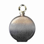 Benzara 17 Inch Aluminum Jar with Ring Design Lid, Set of 2, Gray and Bronze