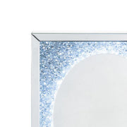 Benzara Mirrored Faux Diamond Inlay Accent Decor with LED, Silver