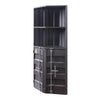 Benzara Industrial Metal and Wood Corner Bookcase with 2 Open Compartments, Gray