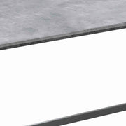 Benzara 3 Piece Faux Concrete Top Occasional Table Set, Gray and Silver