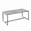 Benzara 3 Piece Faux Concrete Top Occasional Table Set, Gray and Silver