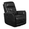 Benzara Faux Leather Upholstered Wooden Recliner with Switch Panel, Black