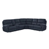 Benzara Fabric Upholstered 6 Piece Motion Sectional with Pocket Coil Seat, Blue