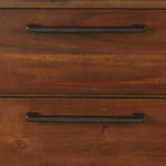 Benzara Wooden Nightstand with Chamfered Legs and 2 Spacious Drawers, Brown
