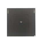 Benzara Square Mirror Panel Frame Wall Clock with Faux Diamond, Silver